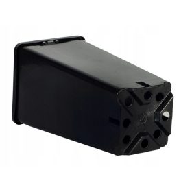    Posuda za cvijeće Edoniczki.pl 11 cm x 11 x 21,5 cm promjer 11 cm plastična crna