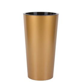    Euro3plast saksija 33 cm x 33 x 61 cm promjer 33 cm plastične nijanse žute i zlatne