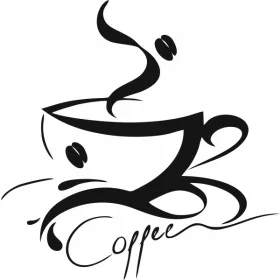 Naklejka za zid Kava - 70x70 cm