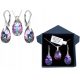 SET SWAROVSKI SREBRNI NAKIT MIGDAŁ 16mm SREBRO 925