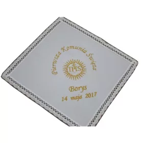 Prva pričest Rubac 25 cm x 25 cm bijeli 1 kom.