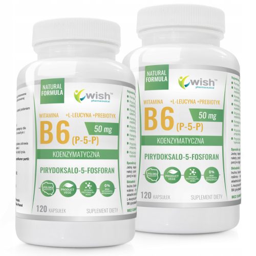 Witamina B6 P-5-P 50mg s L-leucinom i Prebiotikom - VEGEWISH PHARMACEUTICAL
