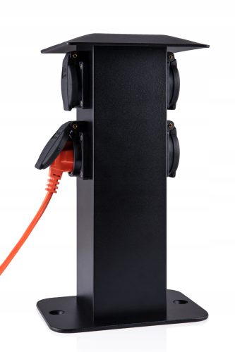 Električni stup s utičnicama za vrt MCJ 2G11 30 cm crni