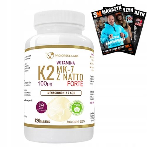 Progress Labs Vitamin K2 MK-7 iz Natto 100mcg, 120 tableta za zdravlje kostiju i zubi