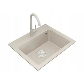 GRANITNI SUDOPER DARFOR DG016 s jednom koritom, bež