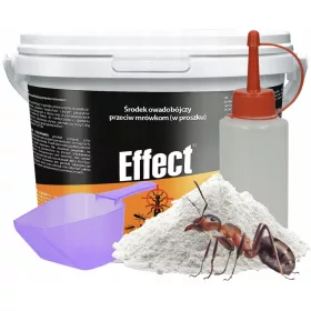   Sredstvo protiv insekata - Prašak protiv žohara, krpelja, komaraca, moljaca, mrava, muha, osa, pauka, buha, stjenica, srebrnih ribica Effect 1 kg 1000 ml