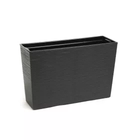    Lamela saksija 56 cm x 18,5 x 36,5 cm plastične nijanse sive i srebrne