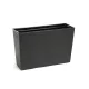  Lamela saksija 56 cm x 18,5 x 36,5 cm plastične nijanse sive i srebrne