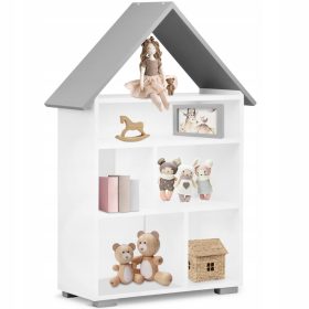 Konsimo dječja polica 83 x 30 x 117 cm u nijansama sive