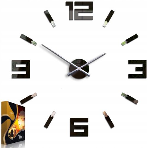  ModernClock zidni sat crni 75cm