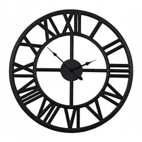 Sofer crni zidni sat 80cm
