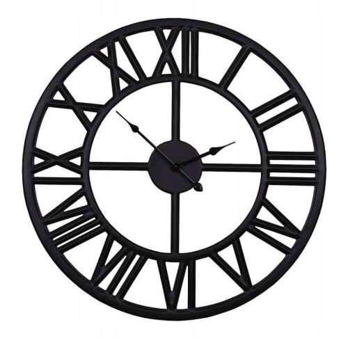 Sofer crni zidni sat 80cm
