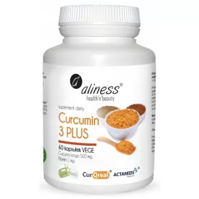   Kurkumin 3 PLUS s Piperinom - Dodatak Prehrani s Kurkumom Bez GMO, 60 Veganskih Kapsula