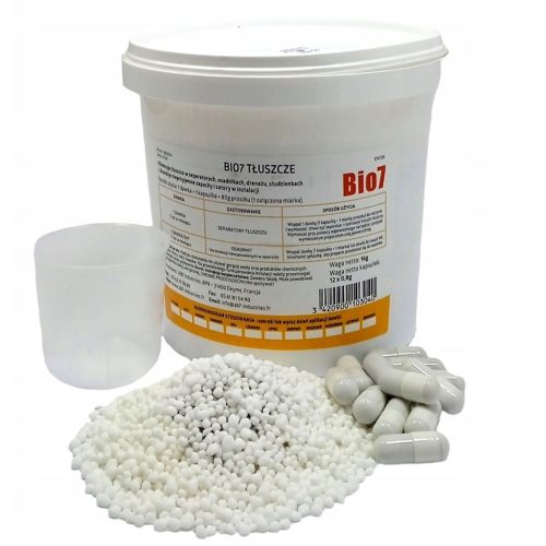 BIO7 TŁUSZCZE BIO7 MASTI 1 KG BAKTERIJE ZA ODMAŠĆIVANJE ZA PROČIŠĆAVANJE OTPADNIH VODA