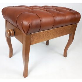  MX klavirska klupa, svijetli orah, C-12 smeđa koža