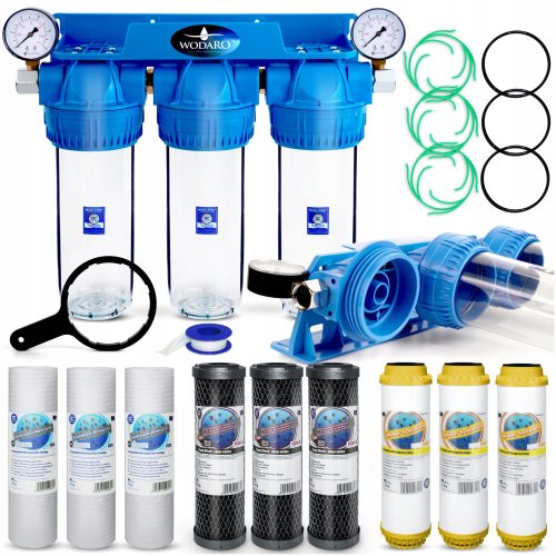 Aquafilter FCCST set 3 l - Komplet za filtraciju vode za cijelu kuću

️ Uživajte u čistoj i zdravoj vodi u svom domu s ovim kompletnim setom za filtraciju vode za cijelu kuću. Ovaj 3-stupanjski susta