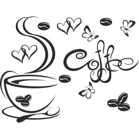  Zidne naljepnice za kuhinju kava 100x50 cm