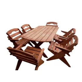   Vrtne stolice i stolovi - Deluxe drveni vrtni namještaj, višebojni