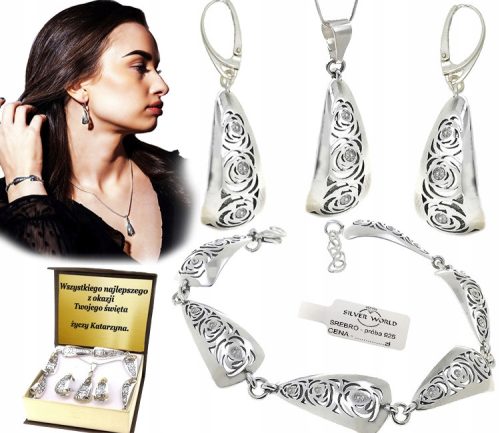 ELEGANTNI SET NAKITA OD SREBRA 925 SA SWAROVSKI CIKONIMA