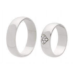 ZLATNO VJENČANO PRSTENJE 11 GRAMA SA 6 DIJAMANTA SRCA