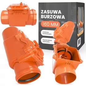   Zaštita od poplava 160 mm, ventil za kanalizaciju s povratnom funkcijom, protiv miševa i blokada