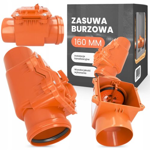 Zaštita od poplava 160 mm, ventil za kanalizaciju s povratnom funkcijom, protiv miševa i blokada