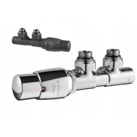   Vario-Term TWINS Duo Termostatski Set za Ugradnju Desno/Lijevo Antracit/Krom