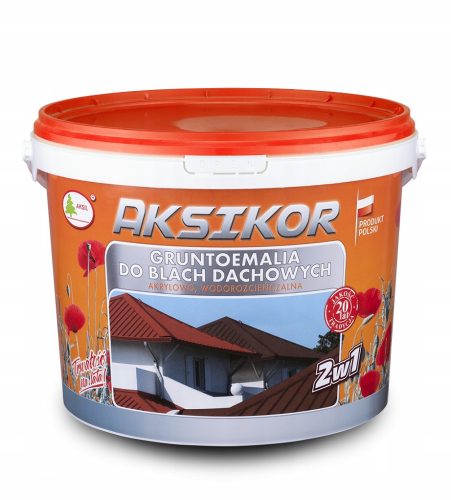  AKSIKOR BOJA ZA KROV, POCINČANI ALUMINIJSKI LIM, 10L