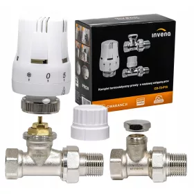 Set termostata Invena CD-72-P15 s ravnom glavom