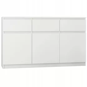Mobene Moderna komoda 120 x 40 x 98 cm mat bijela