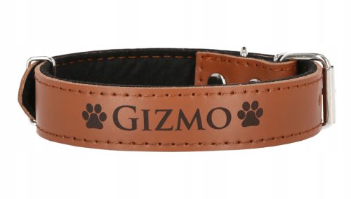Kožna ogrlica za pse s gravurom Bruno Leatherworks, veličina XXL