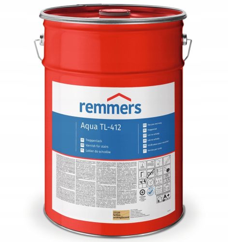 Remmers Aqua TL-412/20 Bezbojni Mat Lak za Drvene Stepnice 5L