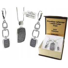   Srebrni svijet S18 elegantni set srebrnog nakita 925 s ažurnim uzorkom