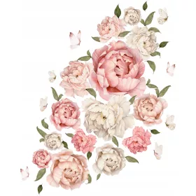 Set zidnih naljepnica Cvijeće Božuri 2 60X100