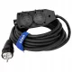 Hilark produžni kabel, vrtni, 10 m, 4 kom utičnice, crni