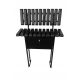 Klupa s naslonom za groblje 80 x 30 x 120 cm, crna
