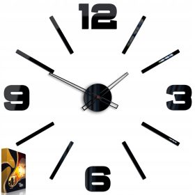 ModernClock zidni sat, crni, višebojni, 75 cm