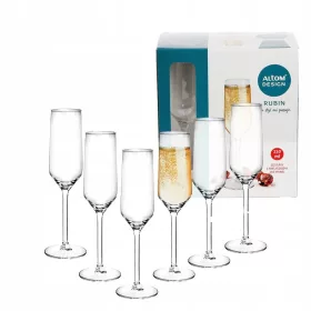   Altom Design Ruby čaše za šampanjac, prozirne, 220 ml, 6 kom.