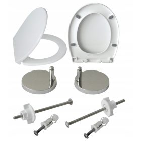   Estiva Oval WC daska, bijeli polipropilen s antybakterijskom zaštitom Uniwersalna deska wolnoopadająca sedesowa wypinana Estiva Oval WC daska u bijeloj boji od 