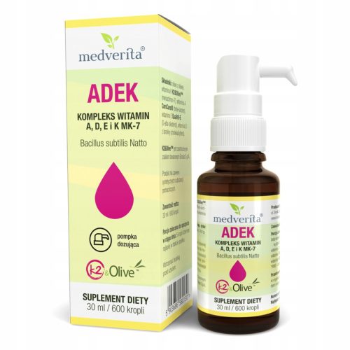 Kompleks Vitamina A, D, E, K MK-7 s Beta-karotenom u Maslinovom Ulju - 30 ml