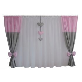  DJEČJI set ZAVJESA, pamučne zavjese srce