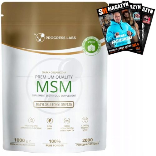 PROGRESS LABS MSM Organski Sumpor u Prahu 1000 g – Podrška za Koštano Zdravlje