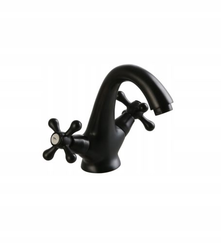 Luccio Retro Black samostojeća slavina za umivaonik, crna