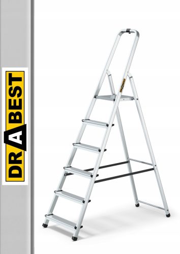 Aluminijske kućne ljestve 3,19 m - Drabest ljestve za sigurno dosezanje visina do 125 kg