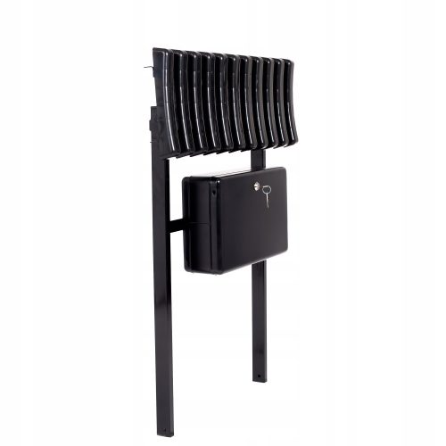 Metalna klupa sada s naslonom, dimenzija 70 x 25 cm