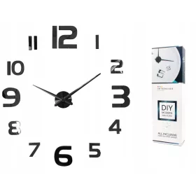  Smart Diy zidni sat, srebro, 130 cm