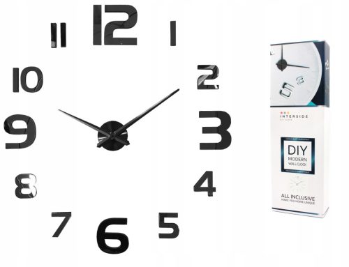  Smart Diy zidni sat, srebro, 130 cm