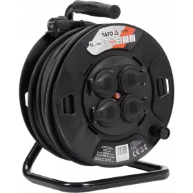 Yato kolut produžni kabel 40 m, 4 utičnice, crni