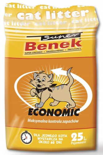 SUPER BENEK Ekonomični mirisni pijesak za mačke 25L
