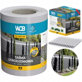 Wdb Plast traka za ogradu 62.050.7040 siva 19 cm x 35 m